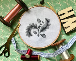 ‘From Small Acorns’ Blackwork kit in Black